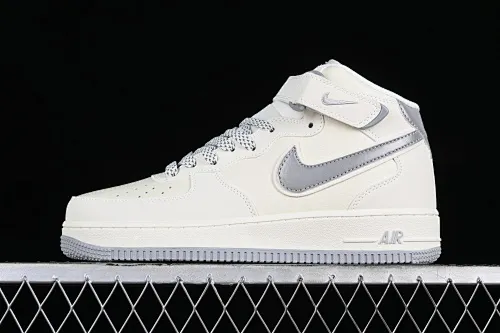 All categories Nk Air Force 1 Air Force series Nk Air Force 1 Mid Air Force mid-top Nk Air Force 1'07 Mid beige gray hook Starry Air Force One mid-top casual sneakers SH0235-522